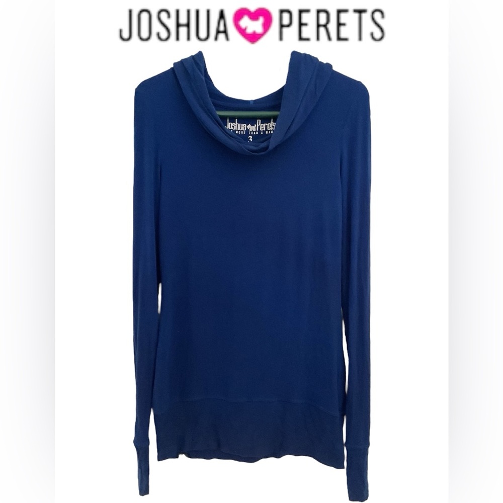 Blue🩵Cowl Neck Sweater with Turtleneck Design